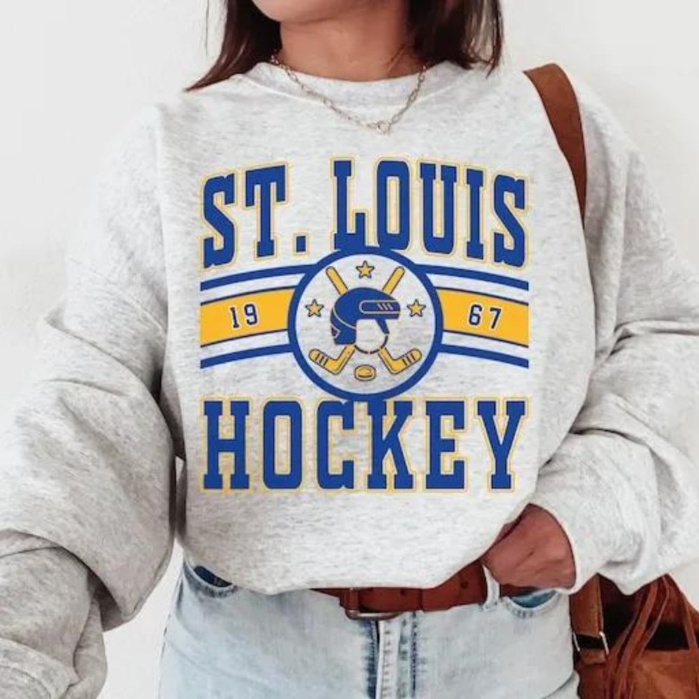 ST. Louis Blue, Vintage ST. Louis Blue Sweatshirt T-Shirt, Blues Sweater, Blues
